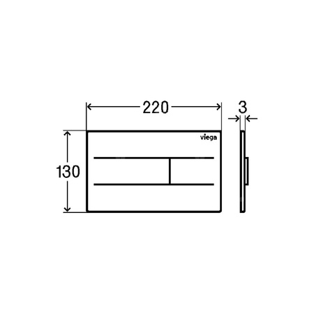 Przycisk do WC ekspozycyjny Prevista Visign for More 201 nr wzoru 8621.19 płytka maskująca: stal nierdzewna biały błyszczący klawisz: stal nierdzewna biały błyszczący