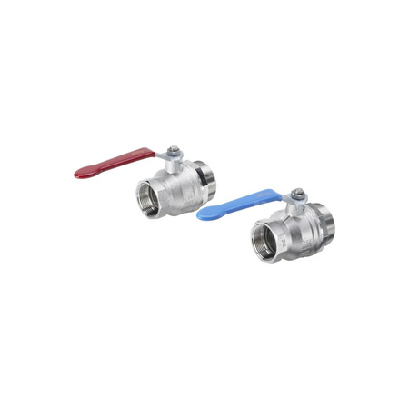 Zawór kulowy VIEGA 10412 mosiądz niklowany 1 1/2'' x 2'' GW x GZ, uchwyt: dźwignia
