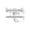 Odpływ prysznicowy prostokątny VIEGA 496710, 1200 x 113 x 85 mm, dł: 1200 mm, z syfonem