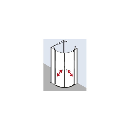 Kermi Kab. ćwierć. Raya P55 0900x 2000 870-900 SIMG ESG Clean