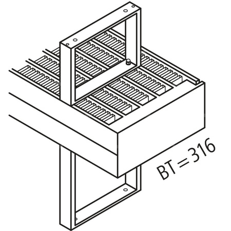 Konwektor Kermi V-Kon S Typ44 BH210x255x2600mm QN4969, weiß, 6 bar, m. Abd., Vent. re
