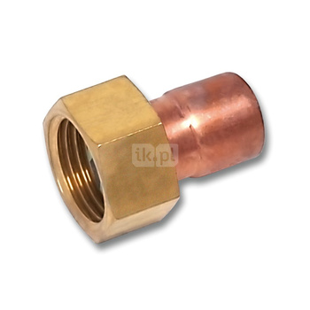 Półśrubunek SANHA 5359G dwuczęściowy, Cu, 12 mm x 1/2'' (lut wewnętrzny x GW)