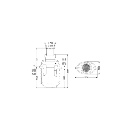 Separator tłuszczu EasyClean ground GW Standard NS7 170B