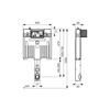 Spłuczka podtynkowaTECETECE, 1077 x 440 x 80 mm, uruchamiana od przodu, z kolanem odpływowym 250mm