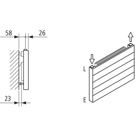Grzejnik płytowy typ 11 KERMI HHN, z osłonami wym. 420 x 1300 mm, kolor biały, moc 1079 W