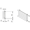 Grzejnik płytowy typ 10 KERMI HHN wym. 560 x 5000 mm, kolor biały, moc 2970 W