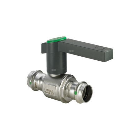 Zawór kulowy VIEGA 2370 stal nierdzewna, PN16 22 mm zz x zz, uchwyt: dźwignia