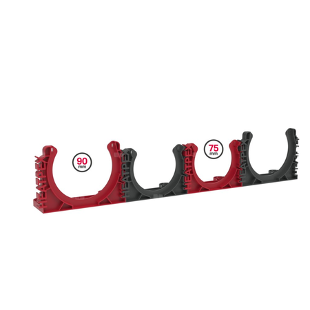 HEATPEX ARIA CONNECT Uchwyt do rury 90  mm czerwony - 100 szt.