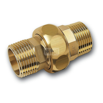 Śrubunek SANHA PURAFIT z uszczelką trzyczęściowy, miedź, 1/2'' (GZ)