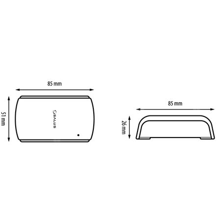 Regulator temperatury SALUS TS600 bezprzewodowy Zigbee, montaż natynkowy