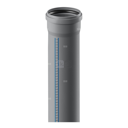 Rura kanalizacyjna wewnętrzna MAGNAPLAST HTEM HTplus PP (PP) 50 x 500 x 1.8 mm z kielichem, szara