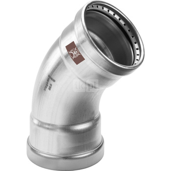 Łuk 45' VIEGA 1726XL, stal nierdzewna / stal nierdzewna, 108 mm (zw x zz)