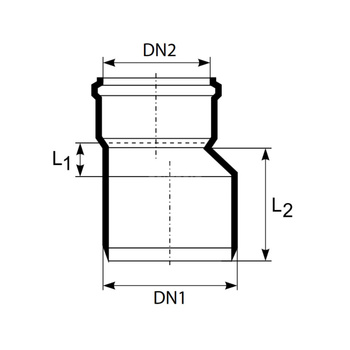 Złącze MAGNAPLAST KG 2000 KGR redukcja, PP-md (zielony), DN 200 x DN 160 (ww x wz), do kanalizacji