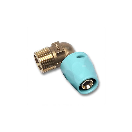 Kolano 90' SANHA 3fit Push dwuczęściowy, Cu, 16 mm x 1/2'' (ww x GZ)