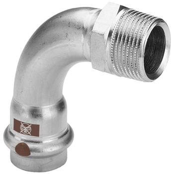 Łuk 90' VIEGA 1714, stal nierdzewna / stal nierdzewna, 35 mm x 1 1/4'' (zw x gz)