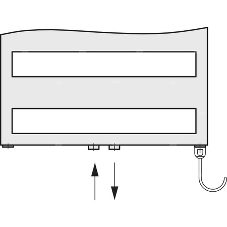 Grzejnik drabinkowy KERMI Casteo BH, wym. 1259 x 750 mm, kolor srebrny, moc 774W