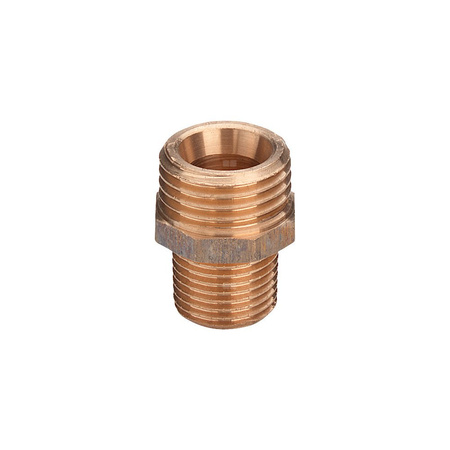 Nypel przejściowy VIEGA 3246 jednoczęściowy, brąz / brąz, 3/4'' (gz x gz), 33 mm