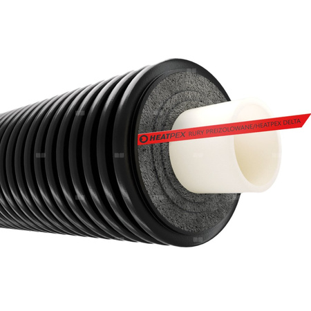 Rura preizolowana pojedyncza HEATPEX DELTA PEX HEAT UNO 63/160