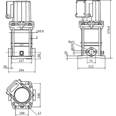 Wilo-MVIS 402-1/16/K/3-400-50-2 wysokociśnieniowa cicha pompa do wody