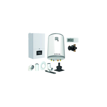 Pakiet - Kocioł gazowy jednofunkcyjny DE DIETRICH MCR4 19 kondensacyjny wiszący 2.5 - 20.7 kW + RegulatorAD248P + Zestaw powietrzno-spalinowy szachtowyBazowy PP/Alu fi 60/100 na fi 60 + Zasobnik c.w.uAQUAvie100 + Filtr magnetyczny XS90