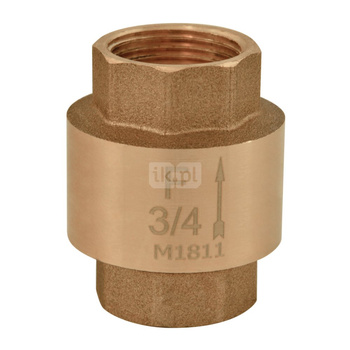 Zawór zwrotny FERRO z elementem zamykającym z tworzywa 1/2'' GW PN 10 max. 100'C