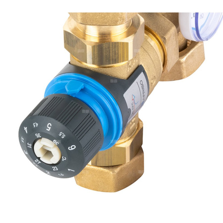 Grupa pompowa AFRISO BTU 501 nakrętka x nakrętka 1'' x 1'', z zaworem mieszającym, z pompą obiegową Grundfos UPM3 Auto