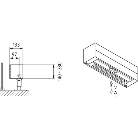 Konwektor Kermi Kon m. Str. Typ22 BH70x133x600mm QN275, weiß, 6bar, o. Abd, AB 14