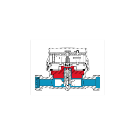 Wodomierz jednostrumieniowy suchobieżny z nadajnikiem impulsów REED SIMPLE, typu GSD5-R DN 15 Q3=2,5 m3/h R100/50, Tmax: 90st.C, L=110 mm