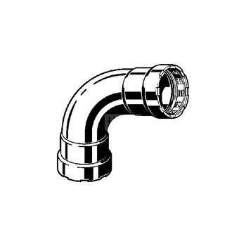Megapress S-łuk 90 st. z SC-Contur stal niestopowa, powłoka cynkowo-niklowa, przyłącza zaprasowywane, nr wzoru 4316 dopuszczenie VdS centralne ogrzewanie zgodne z AGFW FW 524 DN: 32 D: 1¼