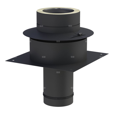 Płyta fundamentowa fi 180mm dla podwyższenia kominalakierowana na czarno T120'C /P1 lakierowana na czarno T120'C /P1