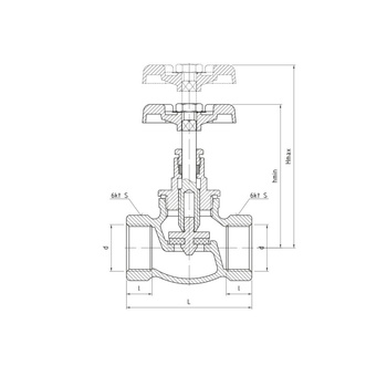 Zawór wodny PERFEXIM 3098 GW 2'' x GW 2''