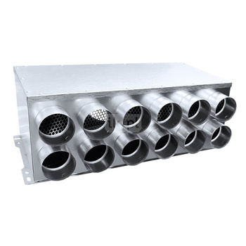 Rozdzielacz TopFlex Metal przelotowy dwurzędowy z izolacją wewnętrzną DN200/przyłącza 12 x DN75