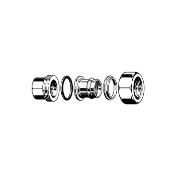 Złącze izolacyjne Sanpress VIEGA 2267 trzyczęściowy, brąz / brąz, 54 mm x 2'' (mz x gz) z uszczelką
