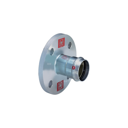 Przejście kołnierzowe z SC-Contur Prestabo VIEGA 1159 jednoczęściowy, stal (ocynk galwaniczny/elektrolityczny) / stal (ocynk), DN 32 x 35 mm (kołnierz x mz), 70 mm
