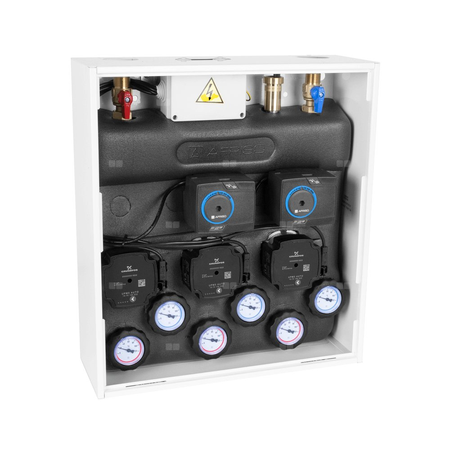 Grupa pompowa AFRISO PrimoBox AZB 355 GZ x GW 3/4'' x 3/4'', z izolacją, z siłownikiem arm 141