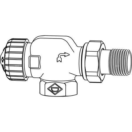 Zawór termostatyczny z bezstopniową nastawą wstępną V-exact II DN15 kapturek biały, osiowy