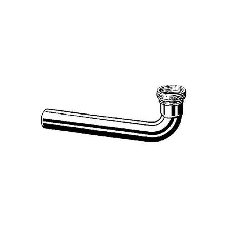 Łuk odpływowy 90 st. mosiądz chrom., nr wzoru 5622.2 DN: 32 L: 255