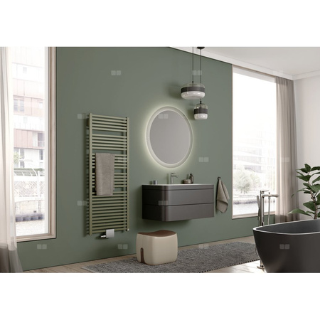 Kermi Geneo quadris 814x746x32 568W, srebro połysk, podł. U,