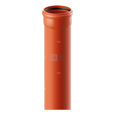 Rura kanalizacyjna zewnętrzna pvc-u MAGNAPLAST KGEL 160 x 500 x 4.7 z kielichem lita pomarańczowa, klasa SN 8