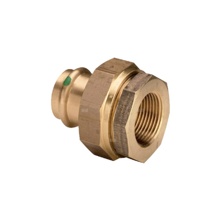 Złącze izolacyjne Sanpress VIEGA 2267 trzyczęściowy, brąz / brąz, 28 mm x 1'' (mz x gz) z uszczelką