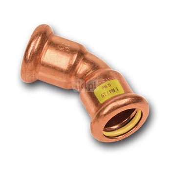 Łuk 45' SANHA Press Gas, miedź, 18 mm (zw x zw)