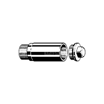 Przedłużka VIEGA 3527 jednoczęściowy, brąz / brąz, 1/2'' (gz x gw), 50 mm
