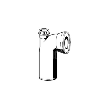 Rura kątowa przyłączeniowa WC VIEGA 38111 90' fi110 mm, długość 230 mm tworzywo sztuczne, kolor biały