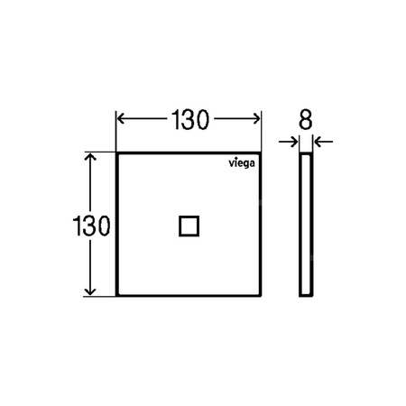 Przycisk do pisuarów na wystawę Prevista Visign for More 200 nr wzoru 8620.29 płytka maskująca: szkło białe
