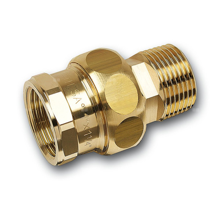 Śrubunek SANHA PURAFIT ze stożkiem trzyczęściowy, miedź, 3/4'' (GW x GZ)