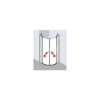 Kermi Kab. ćwierć. Raya P50 0900x 2000 870-900 SIMG ESG Clean