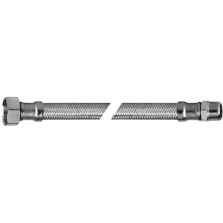 Wąż elastyczny przyłączeniowy QIK stal nierdzewna, 3/8'' x 8 mm x 3/8'', dł. 150 mm, GW x GZ z oplotem