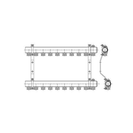 PHA-102 3-obwodowy PN10 Rozdzielacz CuZn