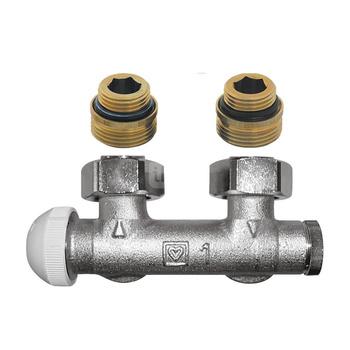 Korpus obejścia HERZ-TS-3000 z wbudowanym zaworem termostatycznym, figura kątowa, do instalacji jednorurowych, R 1/2 x G 3/4