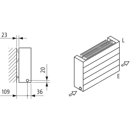 Grzejnik płytowy typ 22 KERMI HHN, z osłonami wym. 420 x 4200 mm, kolor biały, moc 6191 W